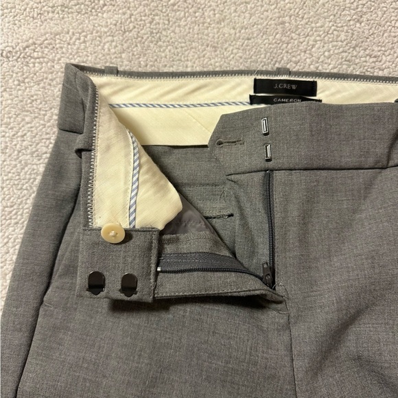 J. Crew Cameron Four Season Stretch Slim Trouser Dress Pants Career Gray - Picture 9 of 15